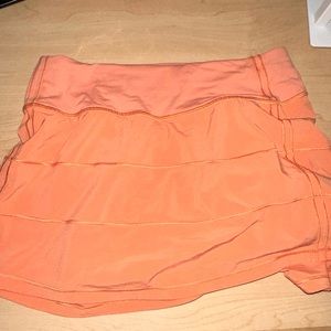 Lululemon Golden Apricot Size 2 Pace Rival Mid Rise Skirt